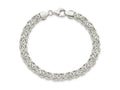 FJC Finejewelers 925 Sterling Silver Fancy Polished Byzantine Link Bracelet 7.5 Inches x 6.67 mm