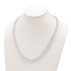 FJC Finejewelers 925 Sterling Silver Rolo Polished Fancy Link Necklace 24 Inches x 10 mm