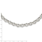 FJC Finejewelers 925 Sterling Silver Rolo Polished Fancy Link Necklace 24 Inches x 10 mm