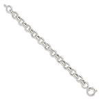 FJC Finejewelers 925 Sterling Silver Polished Fancy Link Bracelet 8 Inches x 11.47 mm