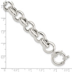 FJC Finejewelers 925 Sterling Silver Polished Fancy Link Bracelet 8 Inches x 11.47 mm