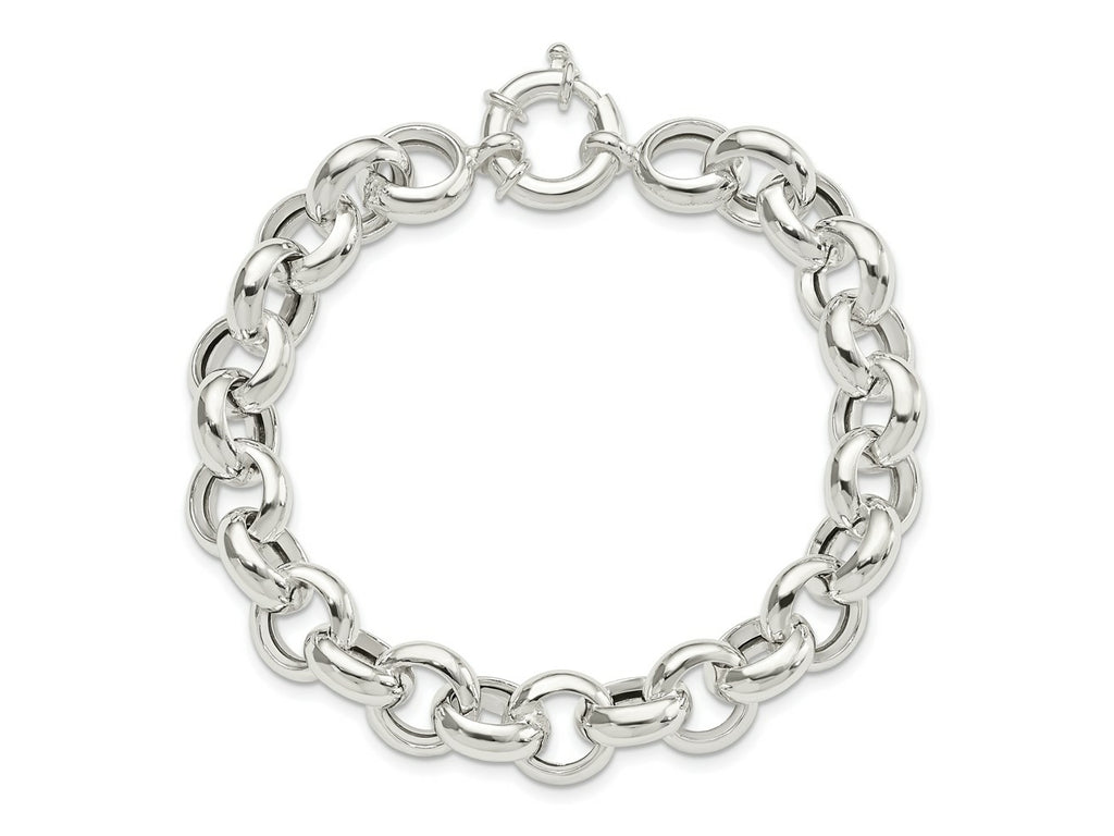 FJC Finejewelers 925 Sterling Silver Polished Fancy Link Bracelet 8 Inches x 11.47 mm