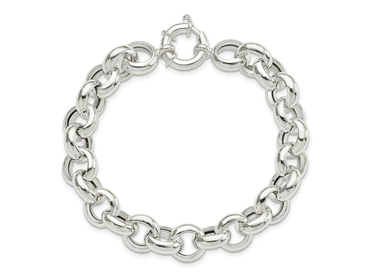 FJC Finejewelers 925 Sterling Silver Polished Fancy Link Bracelet 8 Inches x 11.47 mm