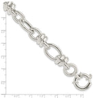 FJC Finejewelers 925 Sterling Silver Polished Fancy Link Bracelet 8.5 Inches x 13.42 mm