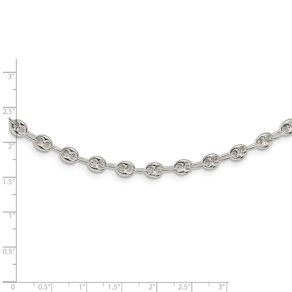 FJC Finejewelers 925 Sterling Silver Polished Fancy Link Necklace 18 Inches x 5 mm