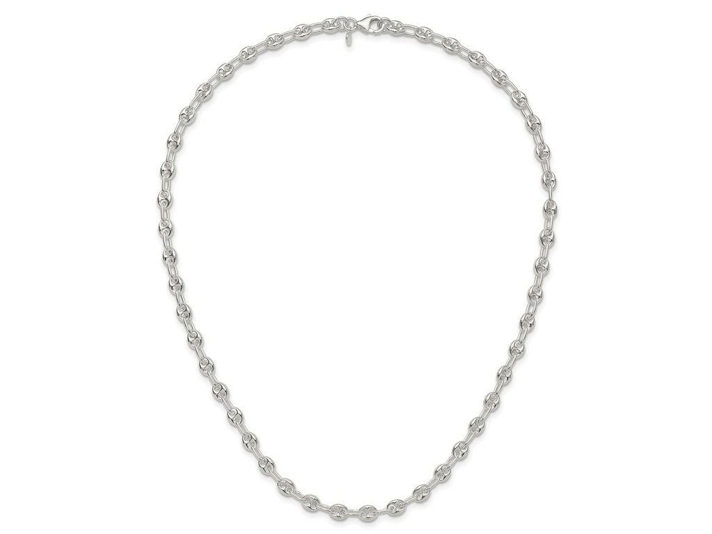 FJC Finejewelers 925 Sterling Silver Polished Fancy Link Necklace 18 Inches x 5 mm