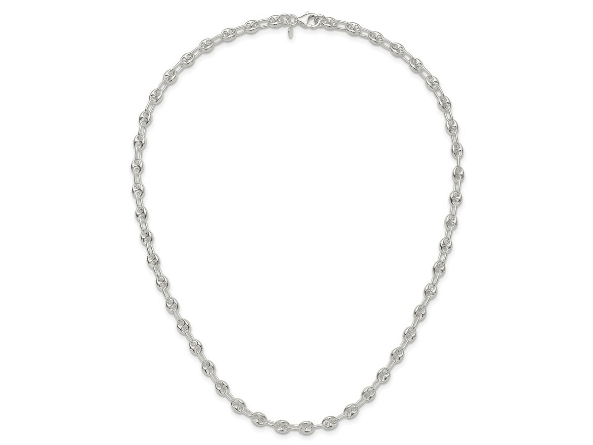 FJC Finejewelers 925 Sterling Silver Polished Fancy Link Necklace 18 Inches x 5 mm