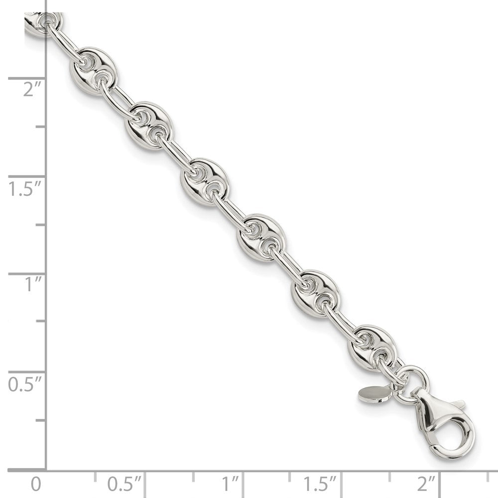 FJC Finejewelers 925 Sterling Silver Polished Fancy Link Bracelet 7.5 Inches x 5.57 mm