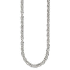 FJC Finejewelers 925 Sterling Silver Polished Fancy Link Necklace 18 Inches x 5 mm