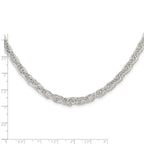 FJC Finejewelers 925 Sterling Silver Polished Fancy Link Necklace 18 Inches x 5 mm