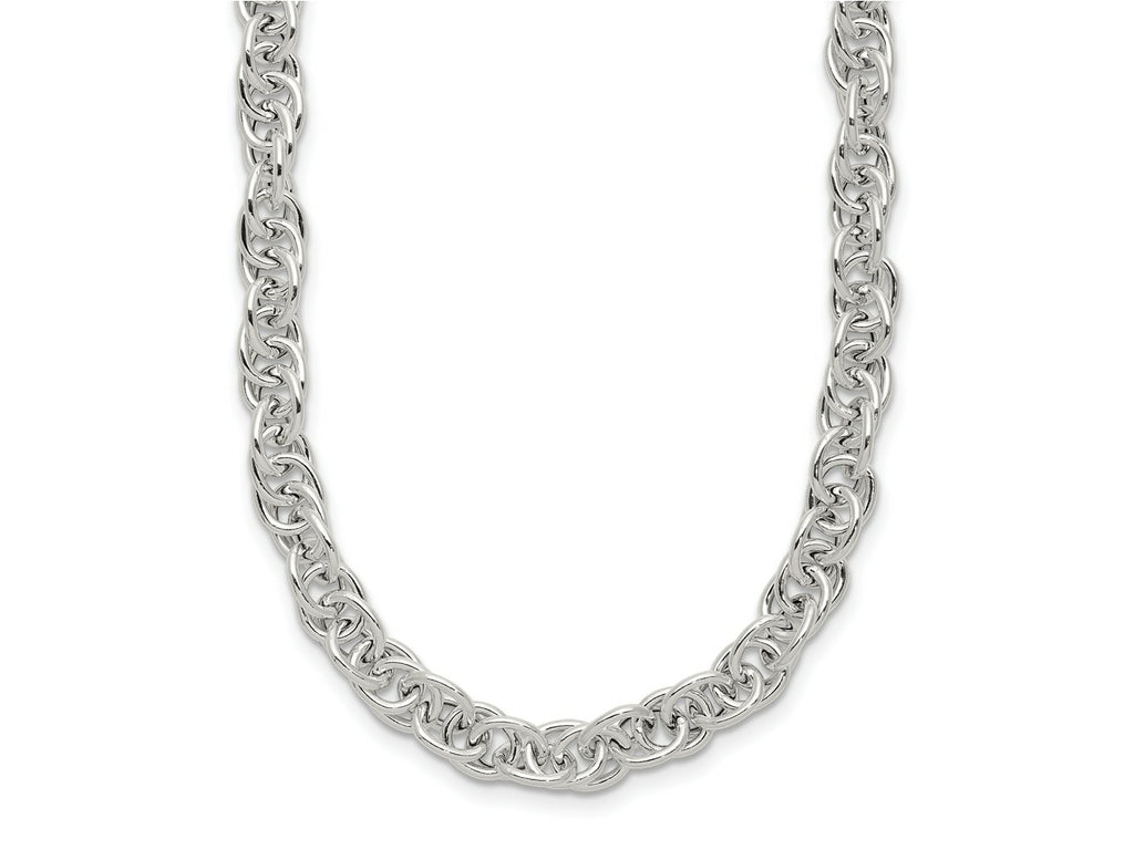 FJC Finejewelers 925 Sterling Silver Polished Fancy Link Necklace 18 Inches x 5 mm