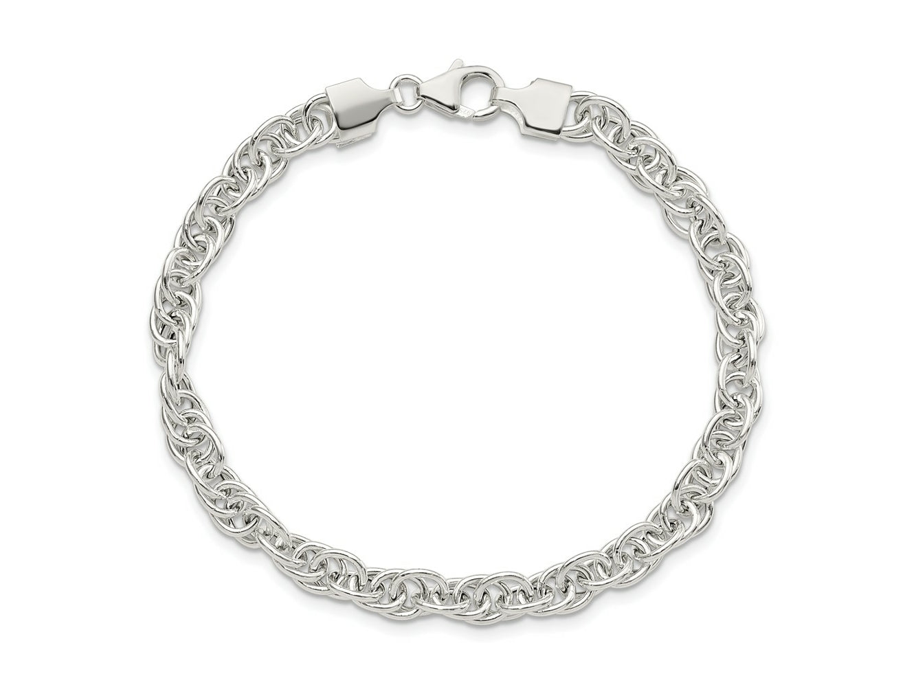 FJC Finejewelers 925 Sterling Silver Polished Fancy Link Bracelet 7.5 Inches x 4.93 mm
