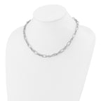 FJC Finejewelers 925 Sterling Silver Polished Fancy Link 18in Necklace 18 Inches x 7 mm