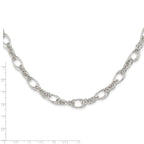 FJC Finejewelers 925 Sterling Silver Polished Fancy Link 18in Necklace 18 Inches x 7 mm