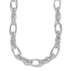 FJC Finejewelers 925 Sterling Silver Polished Fancy Link 18in Necklace 18 Inches x 7 mm