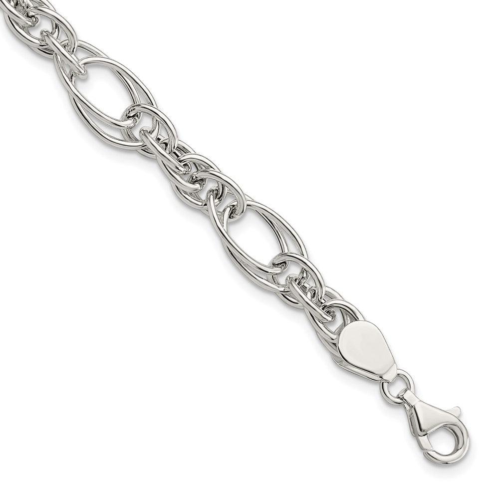 FJC Finejewelers 925 Sterling Silver Polished Fancy Link 7in Bracelet 7 Inches x 8.94 mm