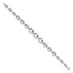 FJC Finejewelers 925 Sterling Silver Polished Fancy Link 7.5in Bracelet 7.5 Inches x 10.14 mm