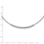 FJC Finejewelers 925 Sterling Silver  Polished Beaded with 2in ext. Necklace 18 Inches x 4 mm