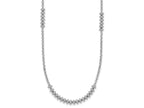 FJC Finejewelers 925 Sterling Silver  Polished Beaded with 2in ext. Necklace 18 Inches x 4 mm