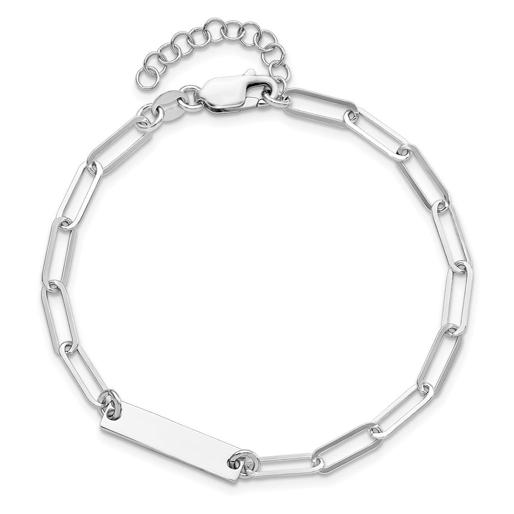 FJC Finejewelers 925 Sterling Silver Fancy  Polished Bar with 1 in ext. Bracelet 7 Inches x 4.92 mm