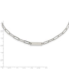 FJC Finejewelers 925 Sterling Silver Fancy  Polished Bar with 2in ext. Necklace 19 Inches x 4 mm