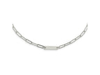 FJC Finejewelers 925 Sterling Silver Fancy  Polished Bar with 2in ext. Necklace 19 Inches x 4 mm