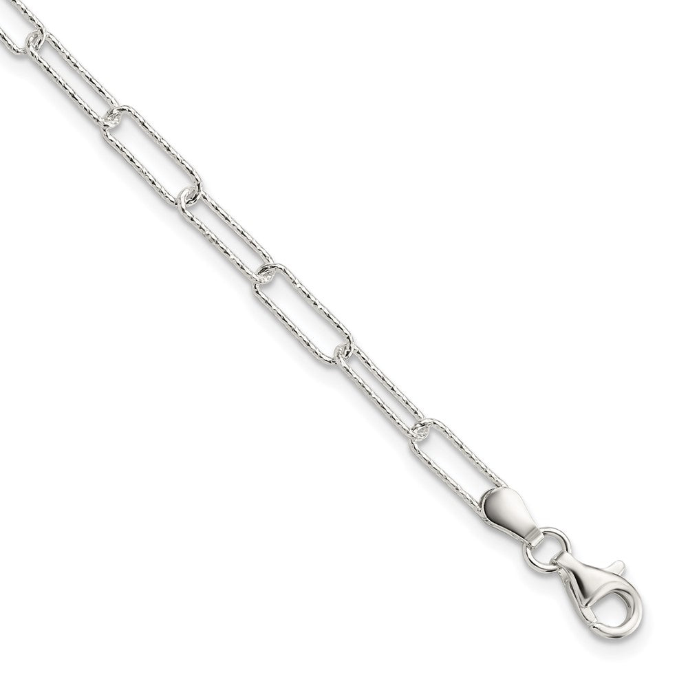 FJC Finejewelers 925 Sterling Silver  Bright Cut Fancy Link with .75 in Ext Bracelet 7.25 Inches x 3.33 mm