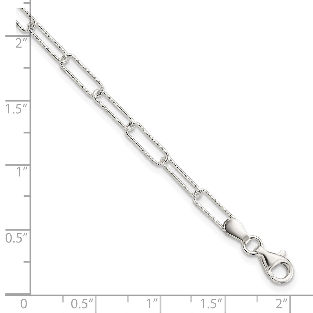 FJC Finejewelers 925 Sterling Silver  Bright Cut Fancy Link with .75 in Ext Bracelet 7.25 Inches x 3.33 mm