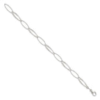 FJC Finejewelers 925 Sterling Silver  Polished Bright Cut Fancy Link Bracelet 7.5 Inches x 5.99 mm