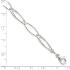 FJC Finejewelers 925 Sterling Silver  Polished Bright Cut Fancy Link Bracelet 7.5 Inches x 5.99 mm
