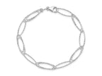FJC Finejewelers 925 Sterling Silver  Polished Bright Cut Fancy Link Bracelet 7.5 Inches x 5.99 mm