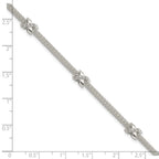 FJC Finejewelers 925 Sterling Silver Fancy  Polished CZ XS with 1 in ext Bracelet 7.25 Inches x 5.34 mm