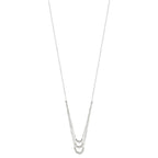 FJC Finejewelers 925 Sterling Silver Bright Cut Fancy Polished 3-Strand Beaded Necklace 16 Inches x 4 mm