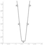 FJC Finejewelers 925 Sterling Silver Fancy  Polished CZ 5 Stations Necklace 18 Inches x 4 mm