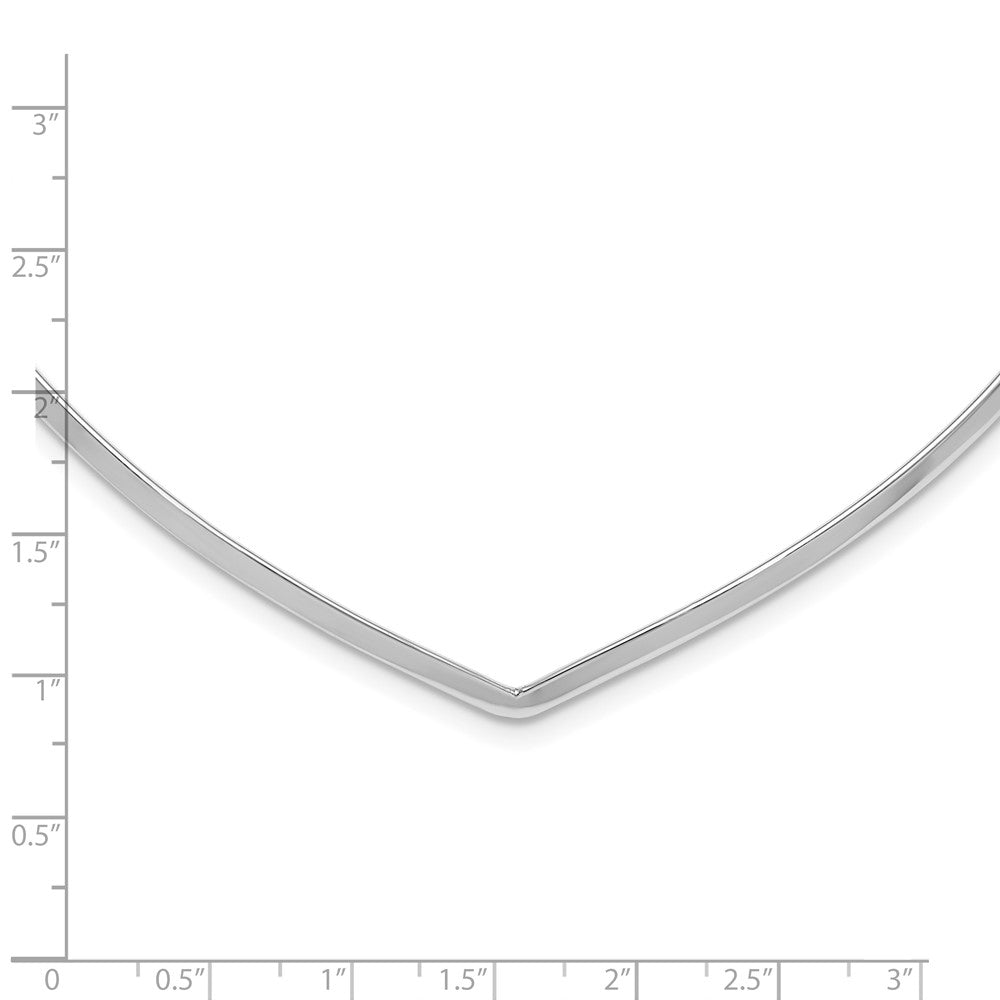 FJC Finejewelers 925 Sterling Silver Collar Polished V Cuff Necklace 13 Inches x 3 mm