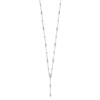 FJC Finejewelers 925 Sterling Silver Mary and Cross Y-drop 1.75in ext. Necklace 19 Inches x 10 mm