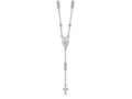 FJC Finejewelers 925 Sterling Silver Mary and Cross Y-drop 1.75in ext. Necklace 19 Inches x 10 mm