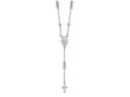 FJC Finejewelers 925 Sterling Silver Mary and Cross Y-drop 1.75in ext. Necklace 19 Inches x 10 mm