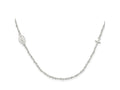 FJC Finejewelers 925 Sterling Silver Medal/Cross with 1.5in ext. Rosary Necklace 16 Inches x 7 mm