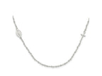 FJC Finejewelers 925 Sterling Silver Medal/Cross with 1.5in ext. Rosary Necklace 16 Inches x 7 mm