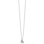 FJC Finejewelers 925 Sterling Silver Rhodium Plated Polished CZ Heart Necklace 18 Inches x 9 mm