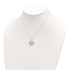 FJC Finejewelers 925 Sterling Silver and Rose-tone Polished Moveable Heart Necklace 16 Inches x 20 mm