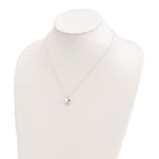 FJC Finejewelers 925 Sterling Silver CZ 16in with 2in ext Heart Necklace 16 Inches x 11 mm