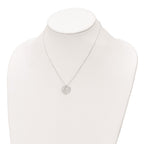 FJC Finejewelers 925 Sterling Silver CZ Hands in Heart Necklace 16 Inches x 16 mm