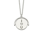 FJC Finejewelers 925 Sterling Silver Cable I Love You Forever Necklace 16 Inches x 21 mm