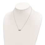 FJC Finejewelers 925 Sterling Silver Cable  Polished Multi-color CZ Necklace 18 Inches x 15 mm