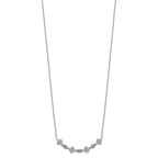 FJC Finejewelers 925 Sterling Silver Rhodium Plated Polished Fancy CZ Necklace 17 Inches x 38 mm