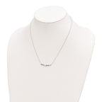 FJC Finejewelers 925 Sterling Silver Cable  Polished Multi-color CZ Bar Necklace 18 Inches x 30 mm