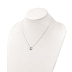 FJC Finejewelers 925 Sterling Silver Fancy Polished CZ Teardrop Necklace 18 Inches x 10 mm