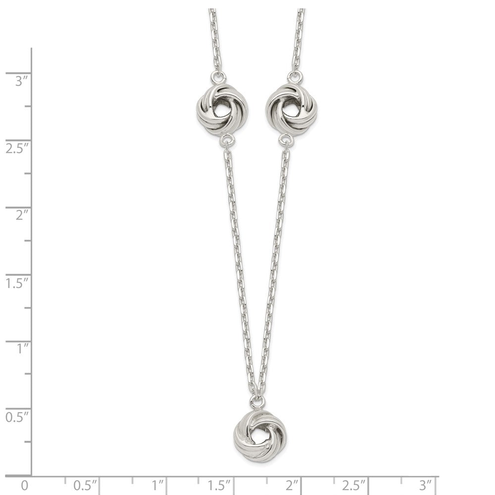 FJC Finejewelers 925 Sterling Silver Fancy Love Knot Necklace 16 Inches x 10 mm
